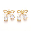 Brass Micro Pave Cubic Zirconia Pendants KK-N261-88G-1