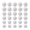   30Pcs 3 Styles Acrylic & Resin with Rhinestone Round Beads OACR-PH0004-27-7