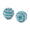 Stripe Pattern Polymer Clay Rhinestone Beads CLAY-NH0001-01D-2