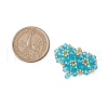 Seed Beads Beaded Charms PALLOY-MZ00341-04-2