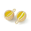 Brass Enamel Charms KK-G462-26LG-2