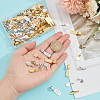  160Pcs 8 Style Tibetan Style Alloy Glue-on Flat Pad Bails TIBE-NB0001-26-3