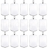 SUNNYCLUE 18Pcs 201 Stainless Steel Rounded Rectangle Stamping Blank Tag Pendants FIND-SC0010-67-1