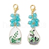 2Pcs Alloy Enamel Pendant Decorations HJEW-JM03287-2