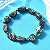 Abalone Shell Beads Stretch Bracelets BJEW-D315-02G-2