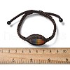 Adjustable Oval Chakra Natural Gemstone Braided Bead Bracelets BJEW-H626-02-06-5