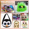   8 Sets Glitter Plastic Safety Craft Eye DOLL-PH0001-52-6