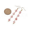 Topaz Jade/Cherry Quartz Glass/Blue Spot Jasper/Flower Amazonite Dangle Earrings EJEW-JE06062-3