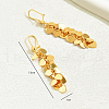Elegant Heart Tassel Brass Hoop Earrings DN7586-5