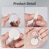 Beebeecraft 30Pcs Stainless Steel Keychain KEYC-BBC0001-01-4