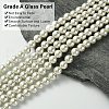 Eco-Friendly Glass Pearl Beads Strands HY-A008-8mm-RB007-3