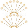 SUNNYCLUE 60Pcs Brass Lapel Pins with Round Pad Tray KK-SC0005-02-1