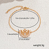 Elegant Hollow Star and Moon  Brass Pave Clear Cubic Zirconia Bracelets CA0567-5