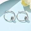Brass Twist Hoop Earrings for Women EJEW-L297-01A-P-3