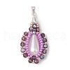 Glass Seed Beaded Teardrop Pendants PALLOY-MZ00578-03-1