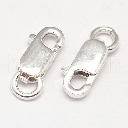 925 Sterling Silver Lobster Claw Clasps STER-F014-08B-1