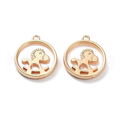 Rack Plating Alloy Resin Imitation Shell Pendants FIND-E043-09KCG-1