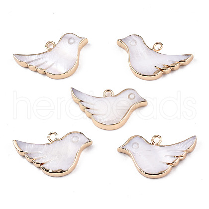 Natural Freshwater Shell Pendants SHEL-N026-135-1