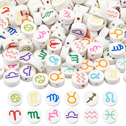 SUNNYCLUE 192Pcs 12 Styles Handmade Polymer Clay Beads CLAY-SC0001-90-1
