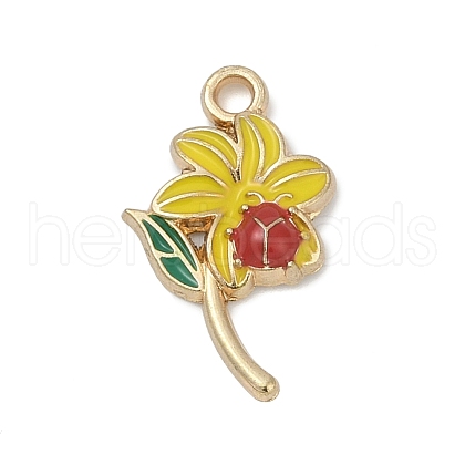 Alloy Enamel Pendants PALLOY-V003-01G-06-1