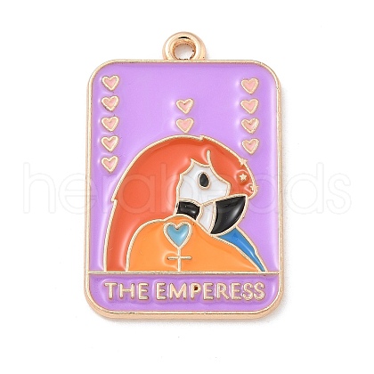 Tarot Alloy Enamel Pendants ENAM-A008-47KCG-04-1