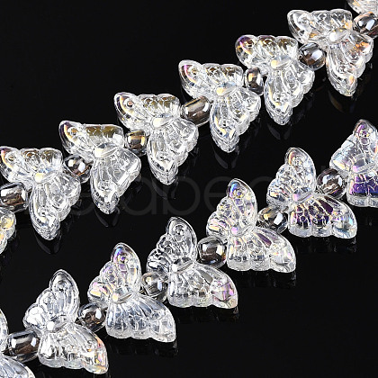 Electroplate Glass Beads Strands EGLA-N012-04H-1