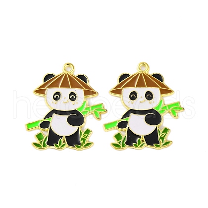 Golden Plated Alloy Enamel Pendants ENAM-Z017-11G-03-1