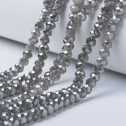 Electroplate Glass Beads Strands EGLA-A034-J4mm-Y01-1