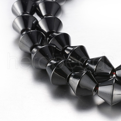 Magnetic Synthetic Hematite Bead Strands G-A164-09B-1