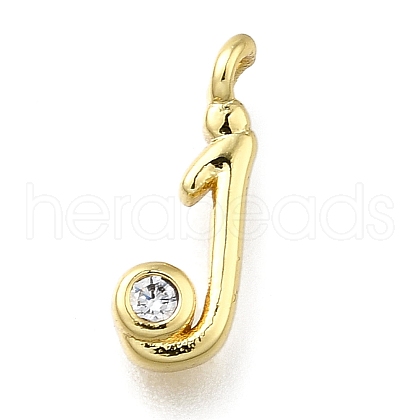 Brass Micro Pave Cubic Zirconia Pendants KK-B132-12G-J-1