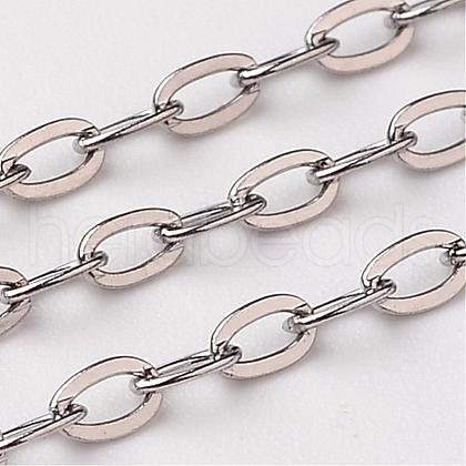 Tarnish Resistant 304 Stainless Steel Cable Chains CHS-K001-93-1