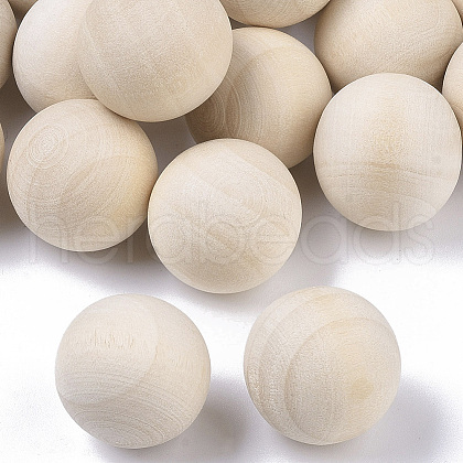 Unfinished Wood Beads X-WOOD-T014-20mm-1