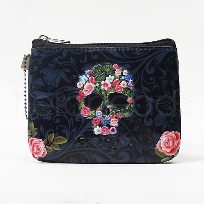 Imitation Leather Clutch Bag with Ball Chain DARK-PW0001-128-1