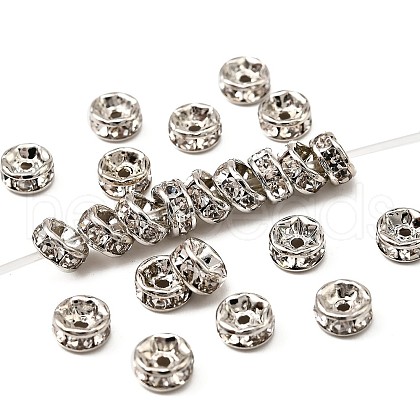 Brass Rhinestone Spacer Beads RB-A014-Z5mm-01P-NF-1