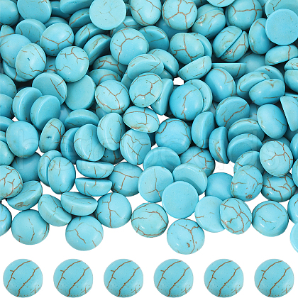 SUNNYCLUE Dyed Synthetic Turquoise Cabochons TURQ-SC0001-05B-1