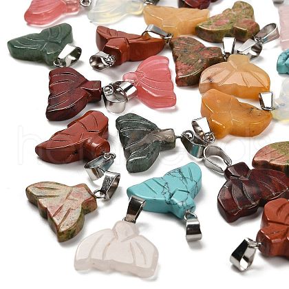 Natural & Synthetic Mixed Gemstone Pendants G-Z067-01P-01-1
