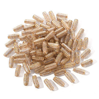 Plating Transparent Acrylic Beads PACR-YW0001-05-1