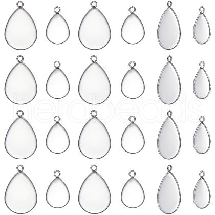 Unicraftale 304 Stainless Steel Pendant Cabochon Settings STAS-UN0007-77P-1