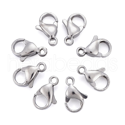 304 Stainless Steel Lobster Claw Clasps X-STAS-AB11-1