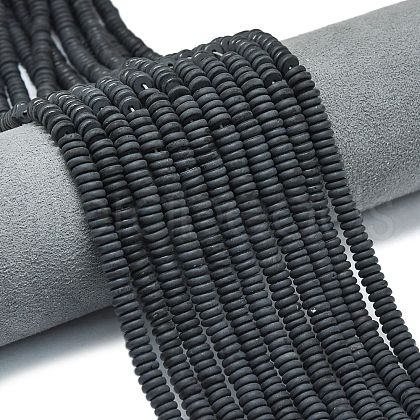 Frosted Natural Obsidian Beads Strands G-K389-C44-01-1
