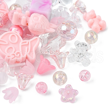 Opaque & Transparent Acrylic Beads MACR-YW0002-01C-1