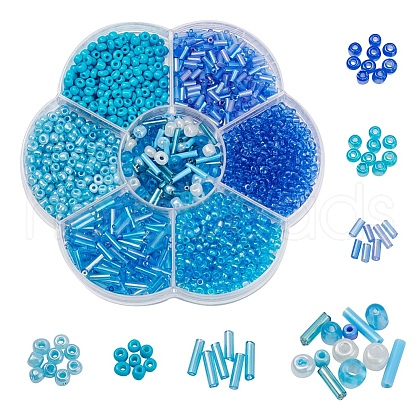 7 Style Baking Paint & Transparent & Trans & Ceylon Glass Seed Beads SEED-YW0001-45D-1