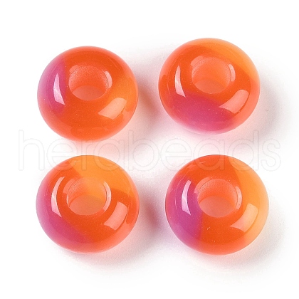 Triple Color Resin European Beads RESI-F055-06D-1
