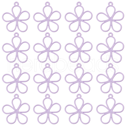 SUNNYCLUE 50Pcs Hollow Spray Painted Alloy Pendants FIND-SC0012-27D-1