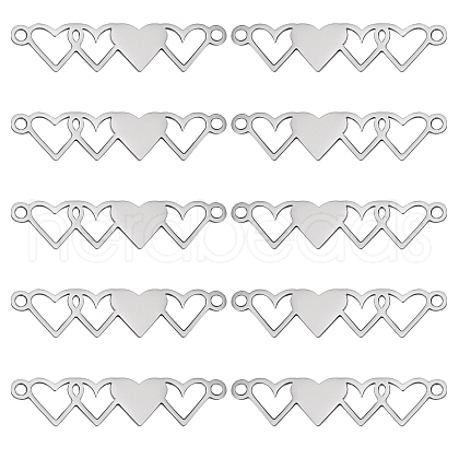 10Pcs Stainless Steel Connector Charms STAS-SZ0003-17E-1