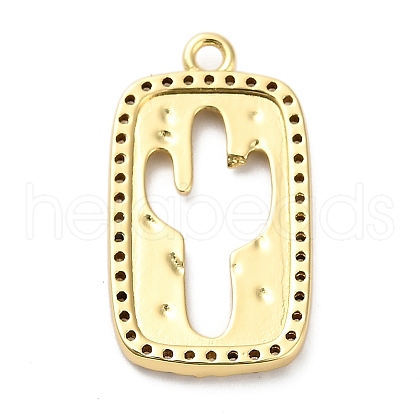 Brass Micro Pave Cubic Zirconia Pendants KK-L229-059G-1