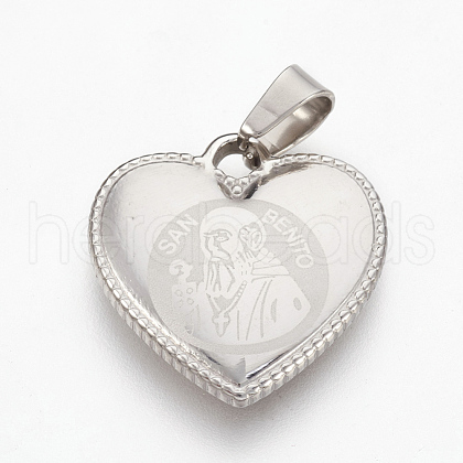 Non-Tarnish 304 Stainless Steel Pendants STAS-F185-42P-1