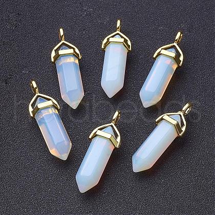 Opalite Double Terminated Pointed Pendants G-G902-C02-1