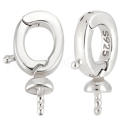 Beebeecraft 1Pc 925 Sterling Silver Peg Bails STER-BBC0007-65-1
