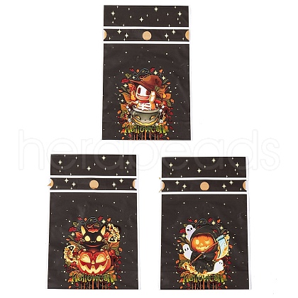 50Pcs Rectangle Halloween Candy Plastic Bags ABAG-U001-01H-1